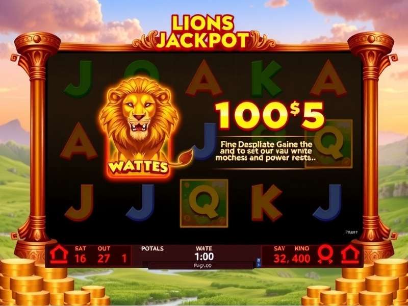 Lions Jackpot Game Interface